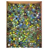 Cat's Eye Green & Clear Glass Marbles 5/8'