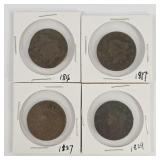 1816-1829 Coronet Head Large Cents (4)