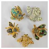 Vintage Joan Rivers Classics Bee Brooches