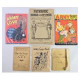 WWI & WWII Military Songbooks, Humor Booklets