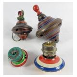 Tin Litho Germany, Japan+ Spinning Tops (4)