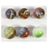 Christian, Akro & Peltier Marbles (6) 5/8'