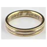 14k Two-Tone Gold Wedding Band (7.5)