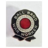 Sterling Ball Band War Worker Pin- Mishawaka IN