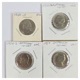 1950 & 1954 Uncirculated U.S. Jefferson Nickels