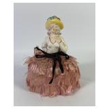 Antique Victorian Porcelain Pin Cushion Doll