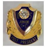 14k Diamond Junior C of C Past President Pin
