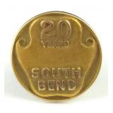 10k South Bend, IN 20 Year Lapel Pin