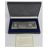 2000 $100 Franklin Bill 4 oz. .999 Silver Bar