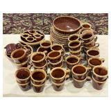 Hull Pottery Brown Drip Glaze Dinnerware (73)