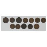 1874-1876 German Empire Pfennig Coins (12)