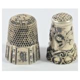 Sterling A. Newsalt Filagree Thimbles +