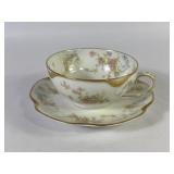 Haviland Limoges ï¿½Princessï¿½ Pink Rose Cup & Saucer
