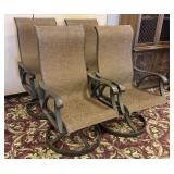 Metal Swivel Rocking Patio Armchairs (4)