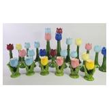1970s Ceramic Tulip Taper Candle Holders (26)