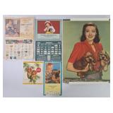 1950's Women & Boys w/ Dogs Advertising Calendars
