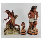 Ski Country Indigenous Ceramic Decanters (3)