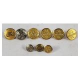 Connecticut Co, Grand Trunk+ Railroad Buttons (9)