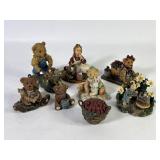 Boyds Bears & Friends + Resin Teddy Figurines (8)
