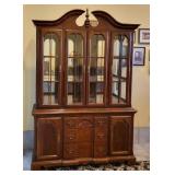 Traditional Dark Wood China Cabinet Hutch
