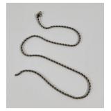 Sterling Silver Twisted Rope Chain Necklace