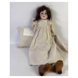 Antique Heubach Germany Bisque Human Hair Doll