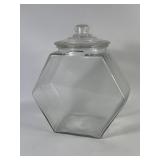 14 Inch Hexagon Glass Kitchen Canister