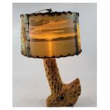 Cactus Wood Photograph Shade Table Lamp