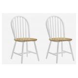 Home Elegance Natural Spindle Windsor Chairs NEW