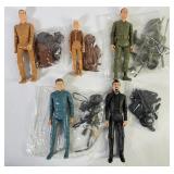 Marx Co. Johnny West, Capt. Maddox + Figures (8)