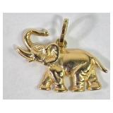 14k Elephant Charm Pendant