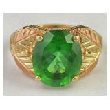 10k Black Hills Gold Coleman Emerald Ring (Sz. 7)