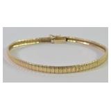14k Gold Italian Faceted Bracelet