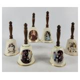 Normal Rockwell Gorham Porcelain Bells (6)