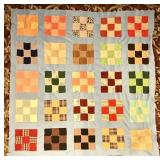 Antique Hand Sewn Muti-Block Patchwork Quilt