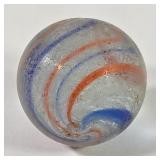 German Latticinio Core Swirl Marble 7/8'