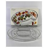 Luigi Bormioli 5-Section Glass Antipasti Platter