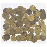 Illinois Central Railroad Brass Pass Tokens