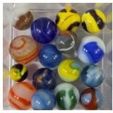 Peltier & Akro Agate Swirl Marbles (16)