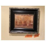 AFRICAN BANANA LEAF ART PICTURE, 15"X13"