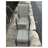 PATIO RECLINING CHAIR W FOOT STOOL