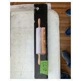 MARBLE ROLLING PIN IN BOX W WOODEN STAND
