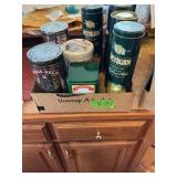 EMPTY METAL LIQUOR BOTTLE TINS