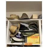 LOT OF HATS-ENTIRE SHELF OF HATS