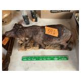 HAND CARVED WOODEN HATCHET, 13.5"X5"