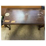 COFFEE TABLE CLAW FEET, 35"X17"X16"