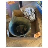 LOT OF 2 BRASS AND COPPER BUCKETS