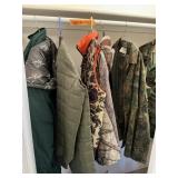 LOT OF 5 JACKETS, CABELAS XL, FAT GOOSE L, CAMO