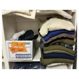 SHIRTS, SWEATERS, SOCKS, CONTENTS OF 4 SHELVES