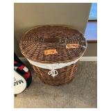 WICKER BASKET, 20"X14"X19"